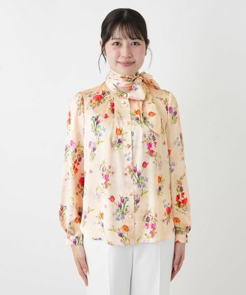 Leilian / レリアン シャツ・ブラウス | プリントボウタイブラウス【ROCHAS Premiere】 | 詳細5