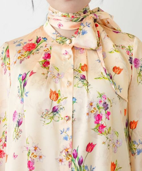 Leilian / レリアン シャツ・ブラウス | プリントボウタイブラウス【ROCHAS Premiere】 | 詳細8