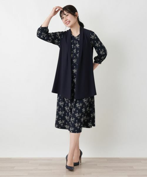 Leilian / レリアン テーラードジャケット | セミロングベスト【ROCHAS Premiere】 | 詳細1