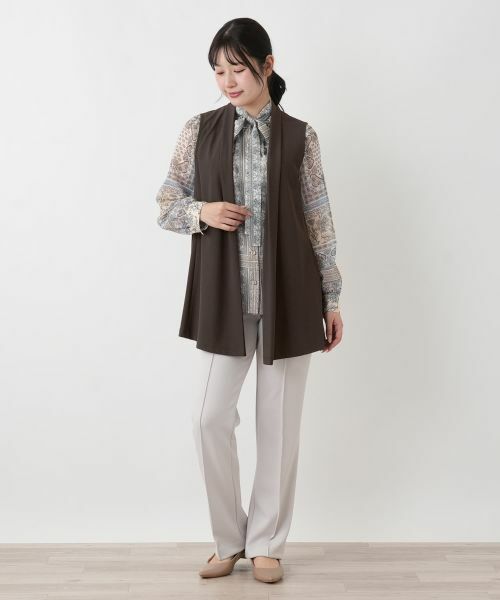 Leilian / レリアン テーラードジャケット | セミロングベスト【ROCHAS Premiere】 | 詳細4