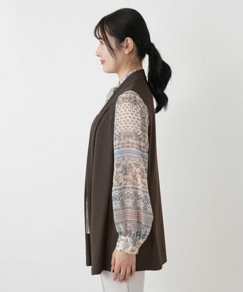 Leilian / レリアン テーラードジャケット | セミロングベスト【ROCHAS Premiere】 | 詳細8