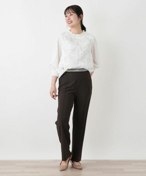Leilian / レリアン その他パンツ | ウエストゴムストレートパンツ【ROCHAS Premiere】 | 詳細4