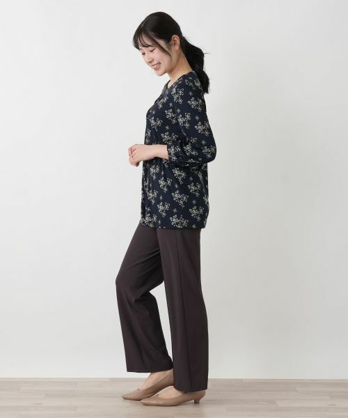 Leilian / レリアン シャツ・ブラウス | プリントギャザーブラウス【ROCHAS Premiere】 | 詳細2