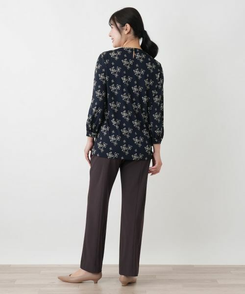 Leilian / レリアン シャツ・ブラウス | プリントギャザーブラウス【ROCHAS Premiere】 | 詳細3