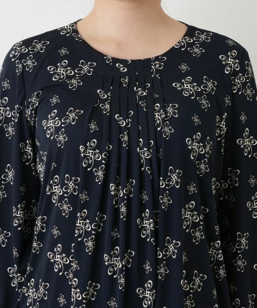 Leilian / レリアン シャツ・ブラウス | プリントギャザーブラウス【ROCHAS Premiere】 | 詳細7