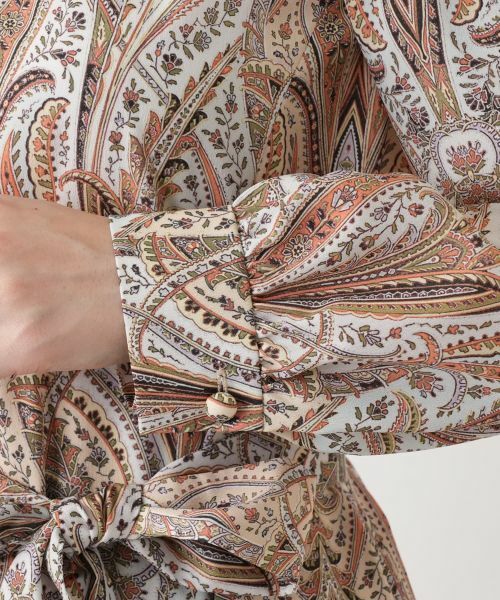 Leilian / レリアン ドレス | ペイズリー柄リボンワンピース【ROCHAS Premiere】【ERICA】 | 詳細12