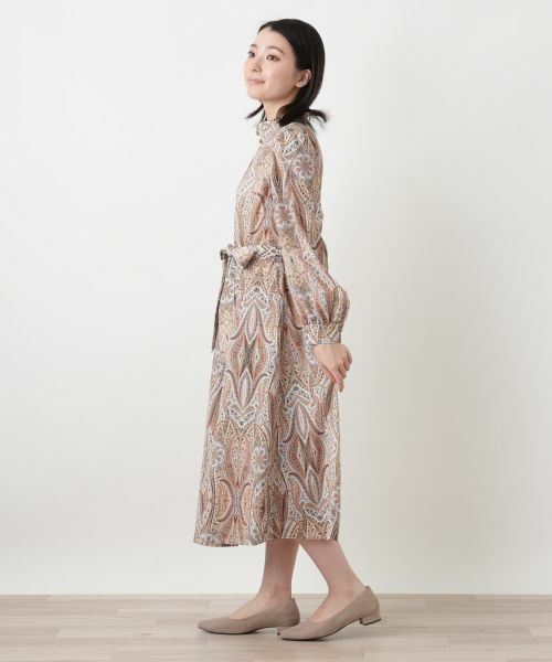 Leilian / レリアン ドレス | ペイズリー柄リボンワンピース【ROCHAS Premiere】【ERICA】 | 詳細2