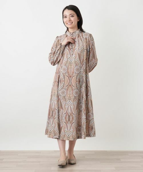 Leilian / レリアン ドレス | ペイズリー柄リボンワンピース【ROCHAS Premiere】【ERICA】 | 詳細4