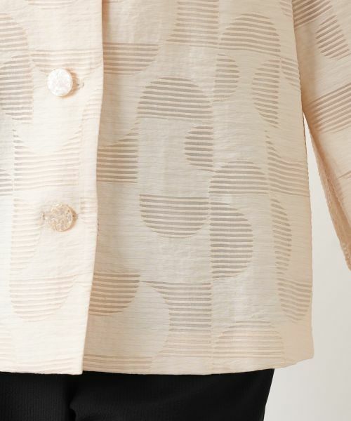 Leilian / レリアン テーラードジャケット | 幾何学柄スタンドカラージャケット【ROCHAS Premiere】 | 詳細10