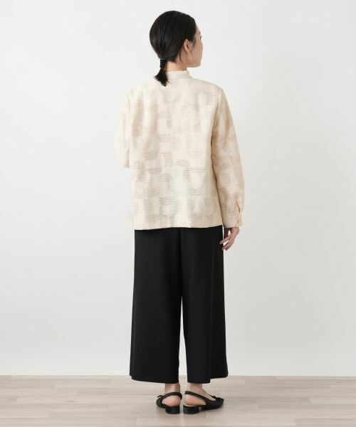 Leilian / レリアン テーラードジャケット | 幾何学柄スタンドカラージャケット【ROCHAS Premiere】 | 詳細3