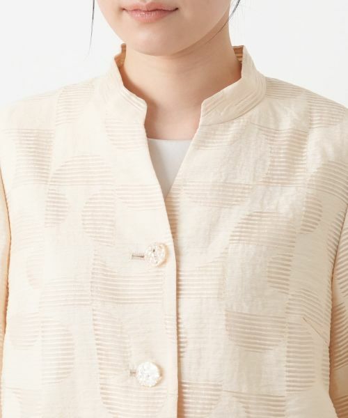 Leilian / レリアン テーラードジャケット | 幾何学柄スタンドカラージャケット【ROCHAS Premiere】 | 詳細7