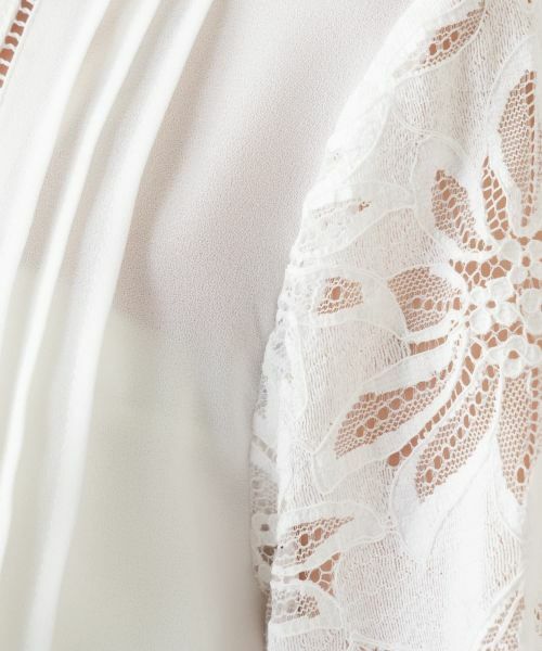 Leilian / レリアン シャツ・ブラウス | バンドカラーレースブラウス【ROCHAS Premiere】 | 詳細13