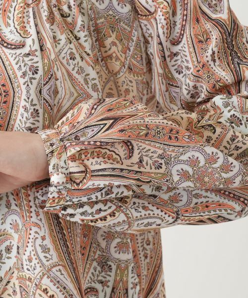 Leilian / レリアン シャツ・ブラウス | ペイズリー柄バンドカラーブラウス【ROCHAS Premiere】【ERICA】 | 詳細12