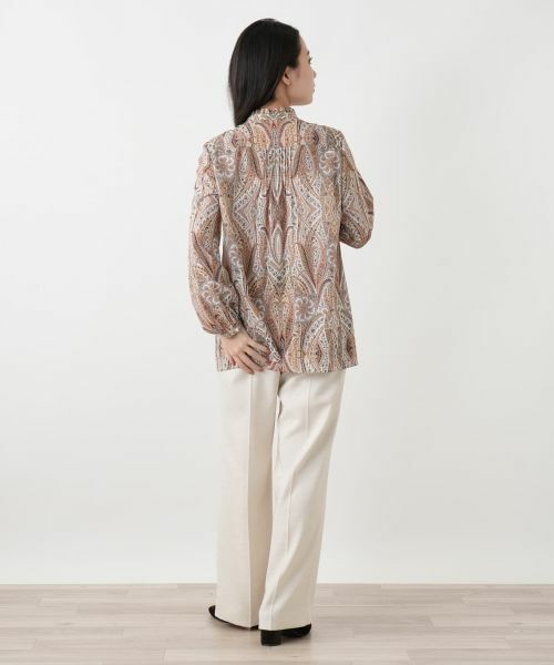 Leilian / レリアン シャツ・ブラウス | ペイズリー柄バンドカラーブラウス【ROCHAS Premiere】【ERICA】 | 詳細3