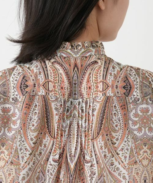 Leilian / レリアン シャツ・ブラウス | ペイズリー柄バンドカラーブラウス【ROCHAS Premiere】【ERICA】 | 詳細8