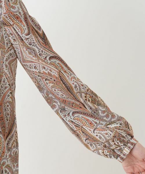 Leilian / レリアン シャツ・ブラウス | ペイズリー柄バンドカラーブラウス【ROCHAS Premiere】【ERICA】 | 詳細9