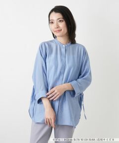 Leilian / レリアン シャツ・ブラウス | バンドカラードロストブラウス【ROCHAS Premiere】