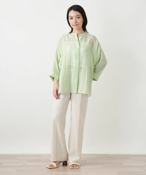 Leilian / レリアン シャツ・ブラウス | バンドカラードロストブラウス【ROCHAS Premiere】 | 詳細1