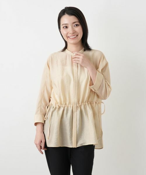 Leilian / レリアン シャツ・ブラウス | バンドカラードロストブラウス【ROCHAS Premiere】 | 詳細10