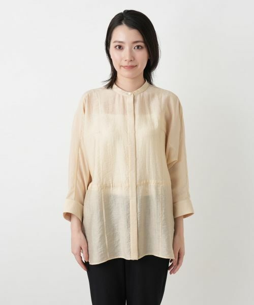 Leilian / レリアン シャツ・ブラウス | バンドカラードロストブラウス【ROCHAS Premiere】 | 詳細11