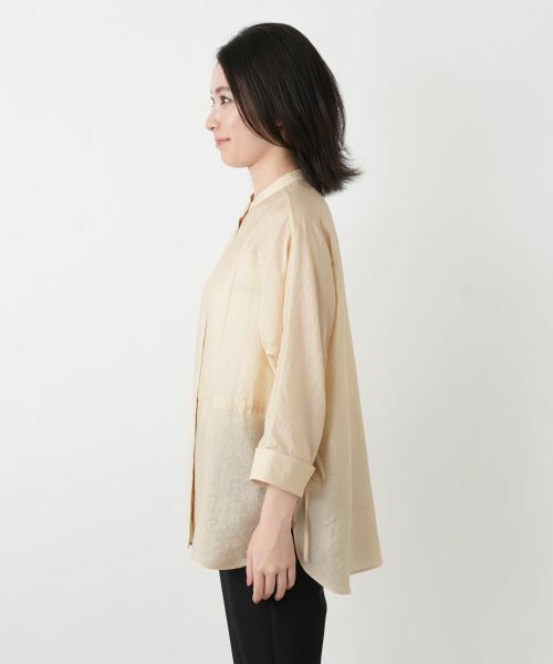 Leilian / レリアン シャツ・ブラウス | バンドカラードロストブラウス【ROCHAS Premiere】 | 詳細12