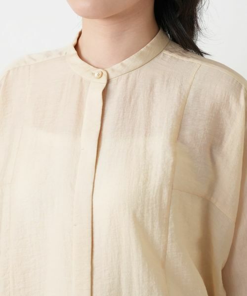 Leilian / レリアン シャツ・ブラウス | バンドカラードロストブラウス【ROCHAS Premiere】 | 詳細14