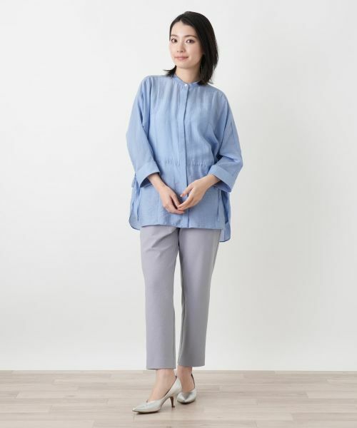 Leilian / レリアン シャツ・ブラウス | バンドカラードロストブラウス【ROCHAS Premiere】 | 詳細4