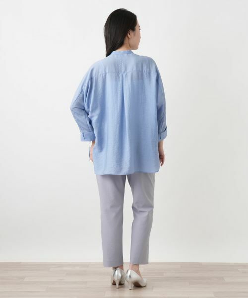 Leilian / レリアン シャツ・ブラウス | バンドカラードロストブラウス【ROCHAS Premiere】 | 詳細6