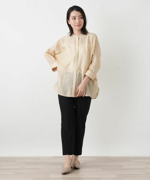 Leilian / レリアン シャツ・ブラウス | バンドカラードロストブラウス【ROCHAS Premiere】 | 詳細7