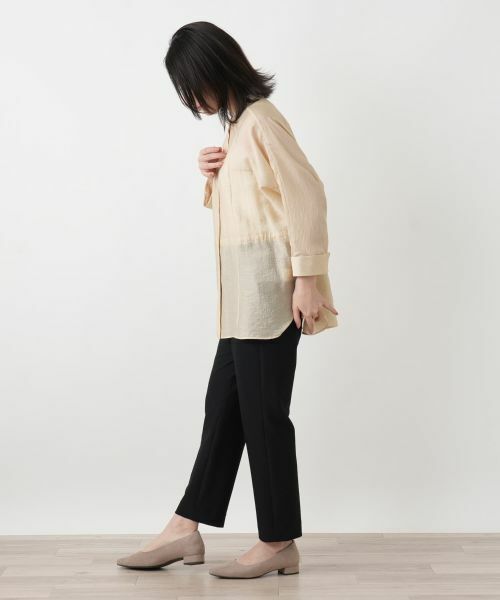 Leilian / レリアン シャツ・ブラウス | バンドカラードロストブラウス【ROCHAS Premiere】 | 詳細8