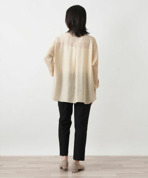 Leilian / レリアン シャツ・ブラウス | バンドカラードロストブラウス【ROCHAS Premiere】 | 詳細9