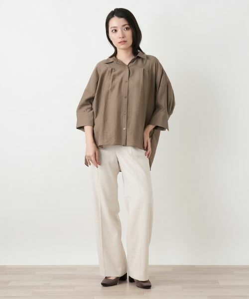 Leilian / レリアン シャツ・ブラウス | ボリュームタックブラウス【ROCHAS Premiere】 | 詳細1