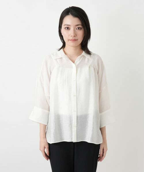Leilian / レリアン シャツ・ブラウス | ボリュームタックブラウス【ROCHAS Premiere】 | 詳細10