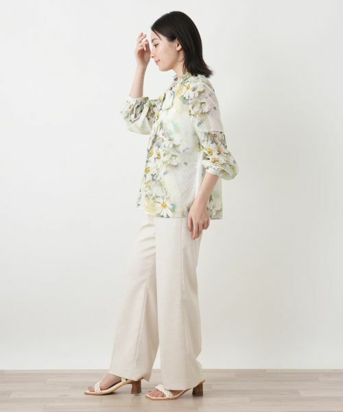Leilian / レリアン シャツ・ブラウス | 花柄ボウタイブラウス【ROCHAS Premiere】 | 詳細2