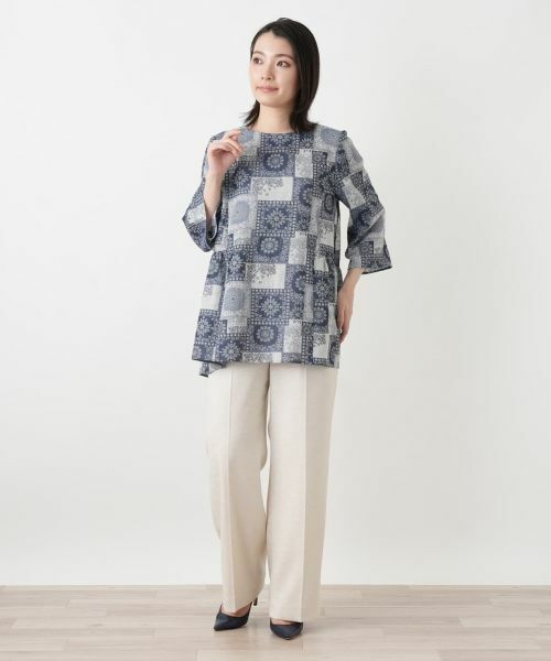 Leilian / レリアン シャツ・ブラウス | ペイズリー柄フレアブラウス【Leilian WHITE LABEL】 | 詳細1