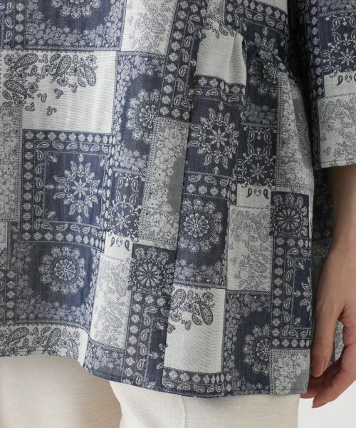 Leilian / レリアン シャツ・ブラウス | ペイズリー柄フレアブラウス【Leilian WHITE LABEL】 | 詳細10