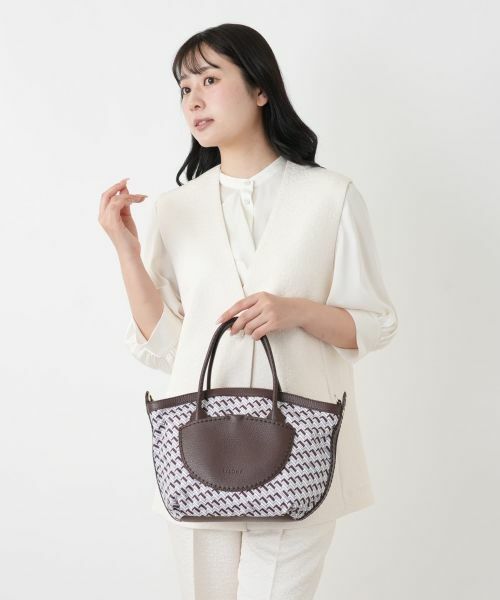 Leilian / レリアン ハンドバッグ | 2WAY幾何学柄トートバッグ | 詳細13