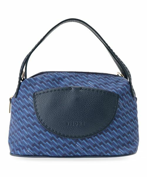 Leilian / レリアン ハンドバッグ | 幾何学柄2WAYハンドバッグ（ネイビー）
