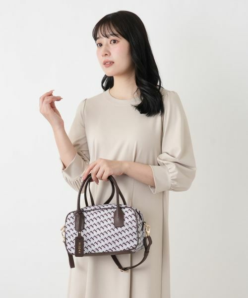 Leilian / レリアン ハンドバッグ | 2WAY幾何学柄ボストンバッグ | 詳細13