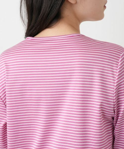 Leilian / レリアン カットソー | 刺繍ボーダー七分袖カットソー | 詳細17