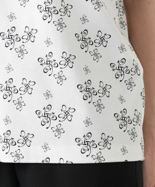 Leilian / レリアン Tシャツ | プリントクルーネックカットソー【ROCHAS Premiere】 | 詳細12