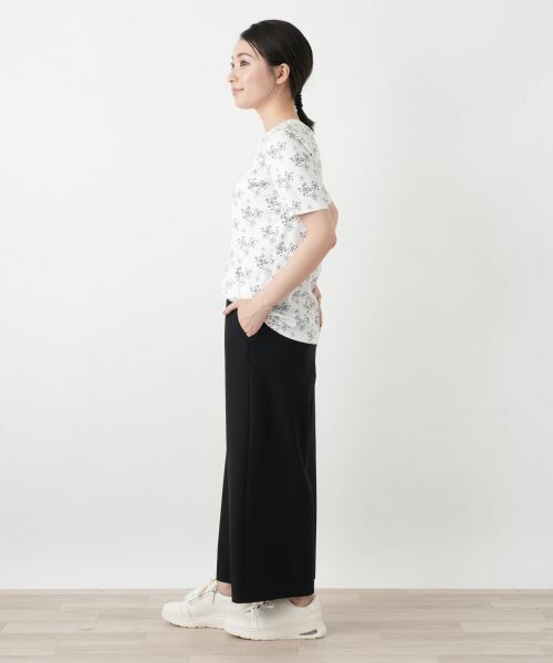 Leilian / レリアン Tシャツ | プリントクルーネックカットソー【ROCHAS Premiere】 | 詳細5