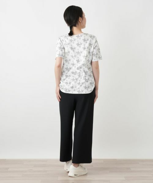 Leilian / レリアン Tシャツ | プリントクルーネックカットソー【ROCHAS Premiere】 | 詳細6