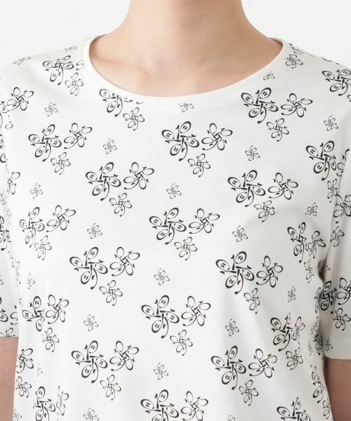 Leilian / レリアン Tシャツ | プリントクルーネックカットソー【ROCHAS Premiere】 | 詳細9