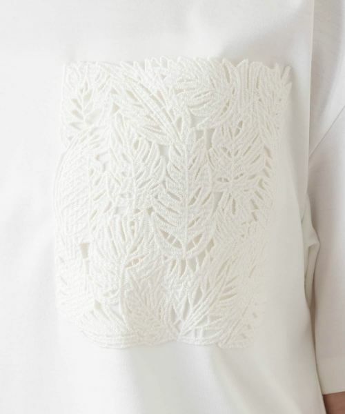 Leilian / レリアン Tシャツ | レースクルーネックカットソー【ROCHAS Premiere】 | 詳細11