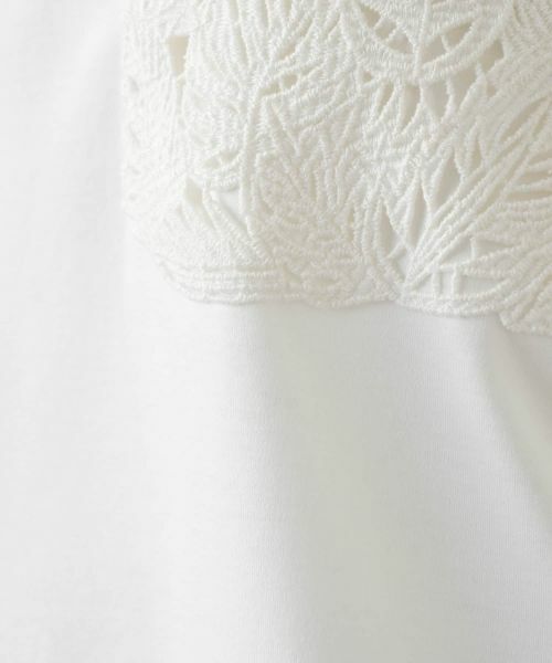 Leilian / レリアン Tシャツ | レースクルーネックカットソー【ROCHAS Premiere】 | 詳細12