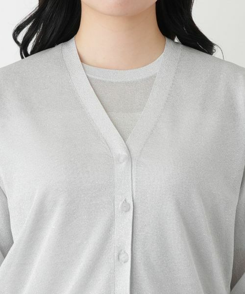 Leilian / レリアン カーディガン・ボレロ | ラメバルーンスリーブカーディガン | 詳細10
