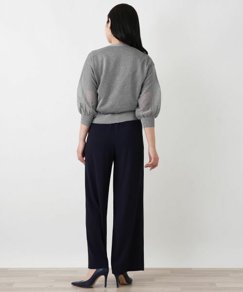 Leilian / レリアン カーディガン・ボレロ | ラメバルーンスリーブカーディガン | 詳細3