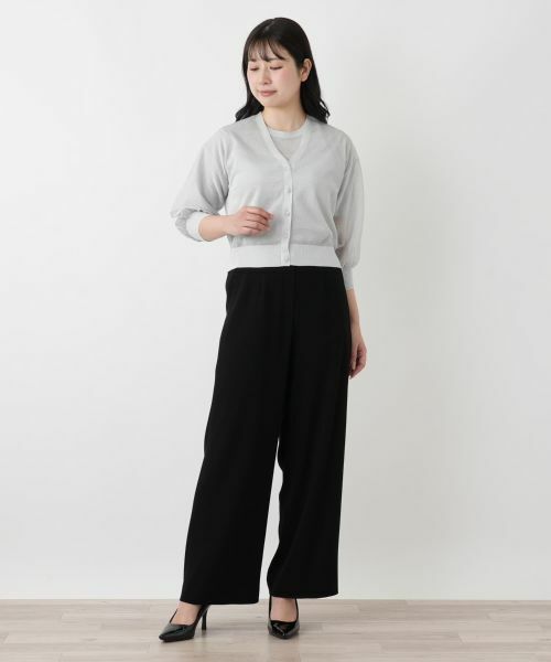 Leilian / レリアン カーディガン・ボレロ | ラメバルーンスリーブカーディガン | 詳細4