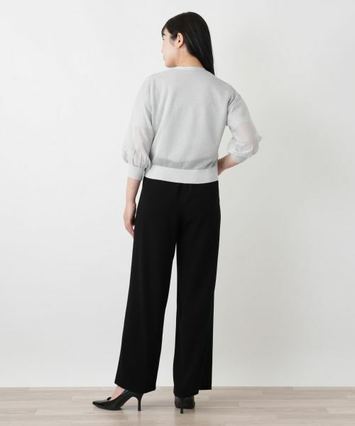 Leilian / レリアン カーディガン・ボレロ | ラメバルーンスリーブカーディガン | 詳細6